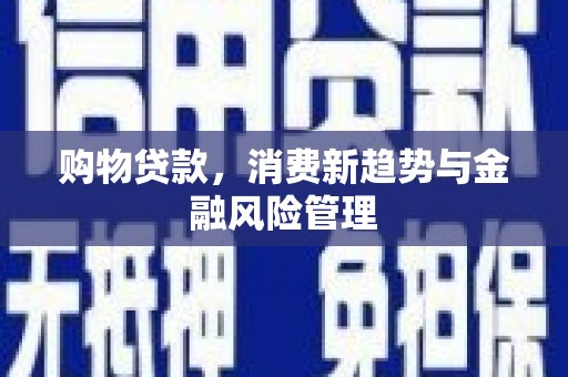 沁源购物贷款，消费新趋势与金融风险管理