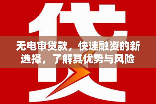 沁源无电审贷款，快速融资的新选择，了解其优势与风险