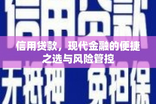 沁源信用贷款，现代金融的便捷之选与风险管控