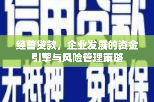 沁源经营贷款，企业发展的资金引擎与风险管理策略