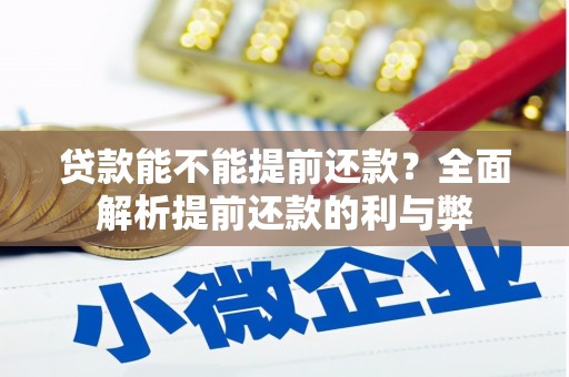 沁源贷款能不能提前还款？全面解析提前还款的利与弊
