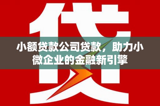 沁源小额贷款公司贷款，助力小微企业的金融新引擎