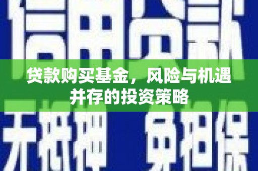 沁源贷款购买基金，风险与机遇并存的投资策略