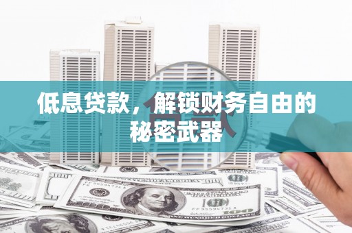 沁源低息贷款，解锁财务自由的秘密武器