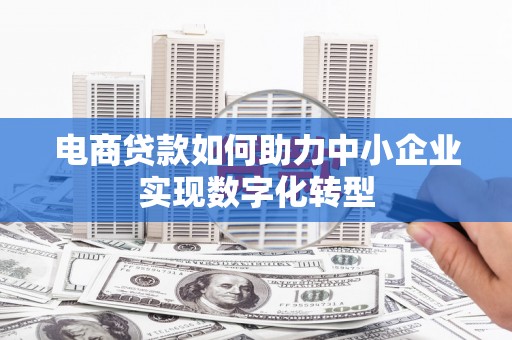 沁源电商贷款如何助力中小企业实现数字化转型