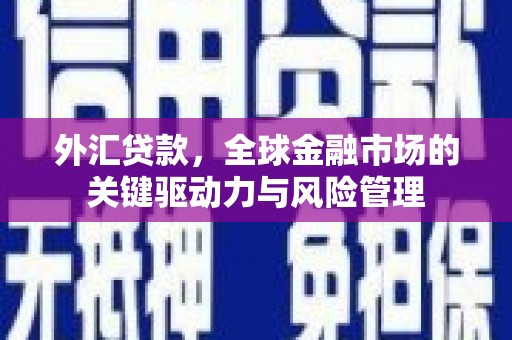沁源外汇贷款，全球金融市场的关键驱动力与风险管理