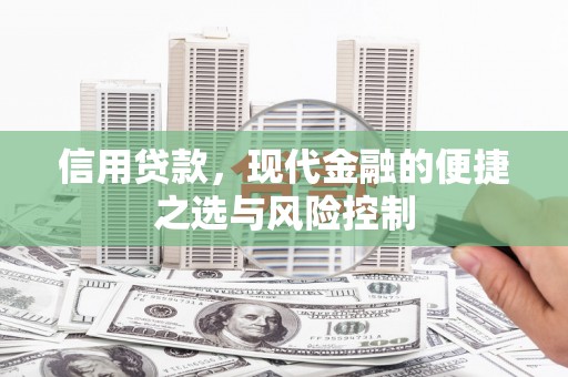 沁源信用贷款，现代金融的便捷之选与风险控制