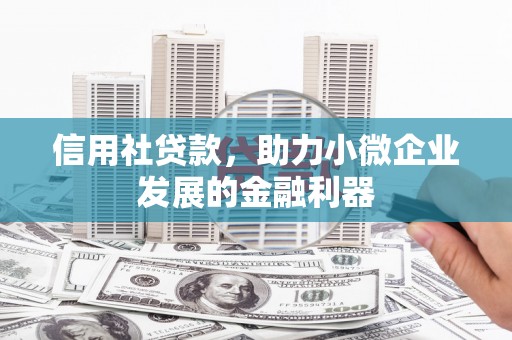 沁源信用社贷款，助力小微企业发展的金融利器