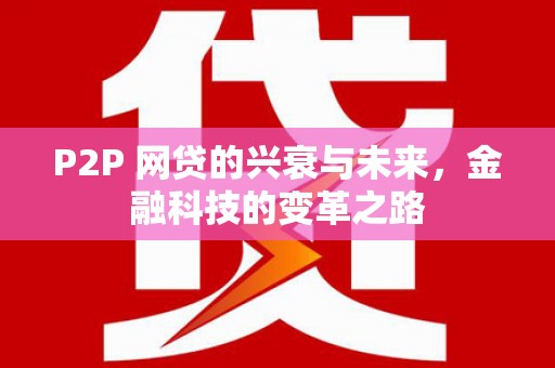 沁源P2P 网贷的兴衰与未来，金融科技的变革之路