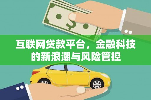 沁源互联网贷款平台，金融科技的新浪潮与风险管控