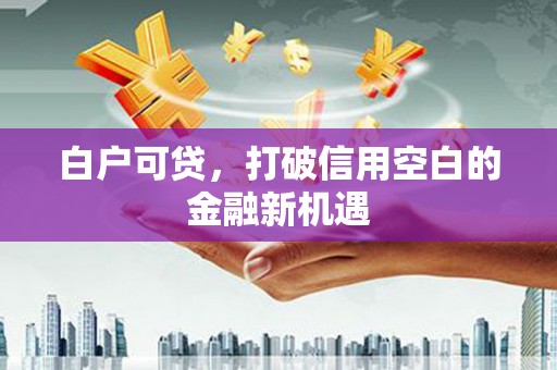 沁源白户可贷，打破信用空白的金融新机遇
