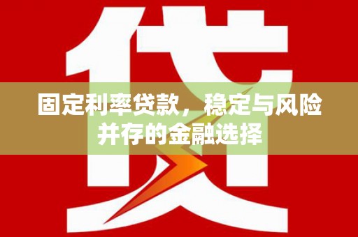沁源固定利率贷款，稳定与风险并存的金融选择