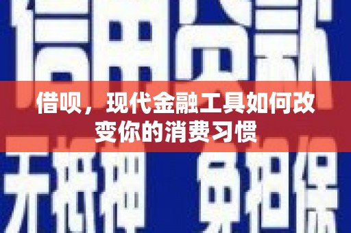 沁源借呗，现代金融工具如何改变你的消费习惯