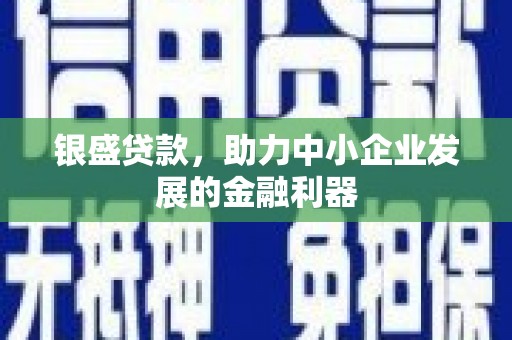 沁源银盛贷款，助力中小企业发展的金融利器
