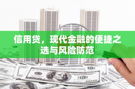 沁源信用贷，现代金融的便捷之选与风险防范
